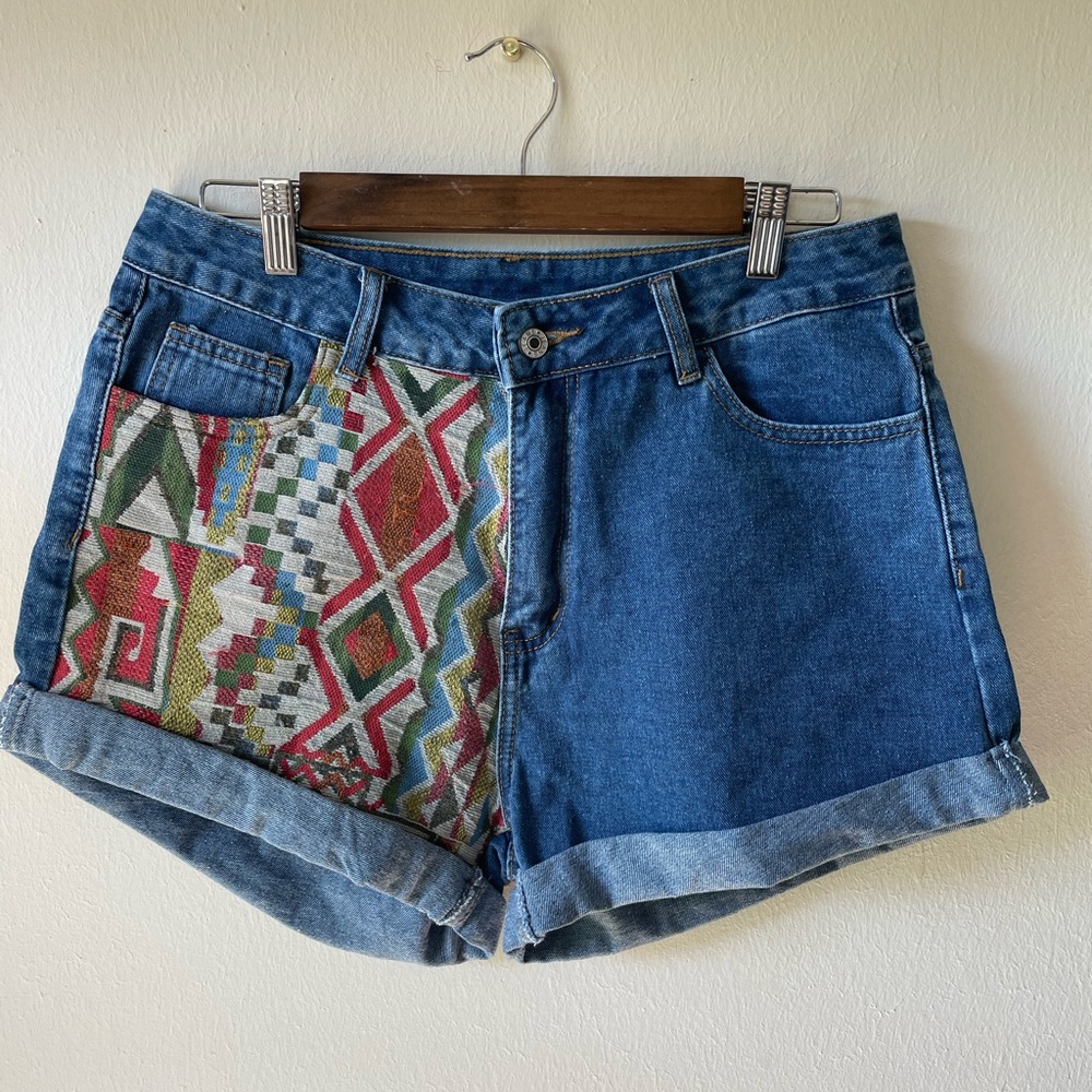 Tribal Embroidered Shorts